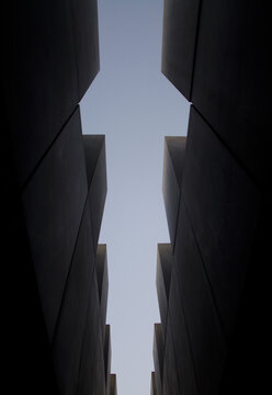 Symmetrical monument against clear sky