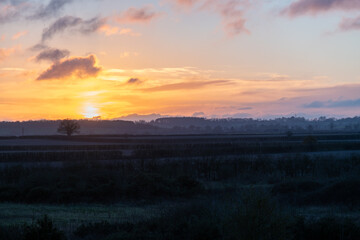 A stormy winter sunset