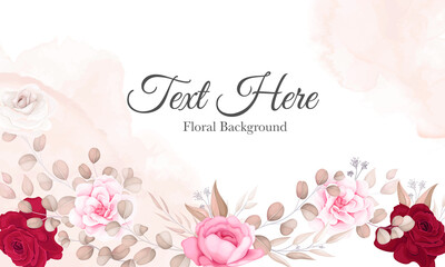 Elegant floral background with beautiful flower ornaments