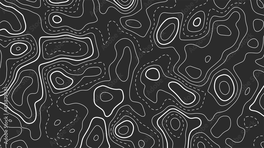 Poster vector contour topographic map background. topography and geography map grid abstract backdrop. busi