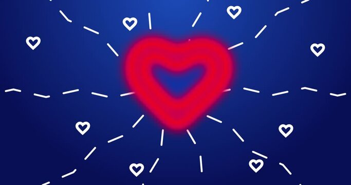 Beuatiful pink heart animation video