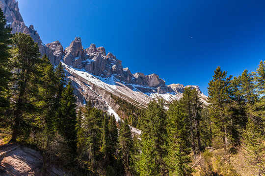 Odle from the Adolf Munkel path, Dolomites, Funes, , South Tyrol