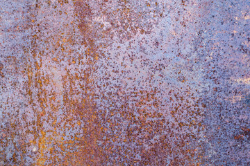 Rusty metallic iron and metal surfaces texture background with corrosion.