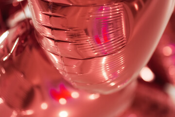 gift surprise red balloons close up