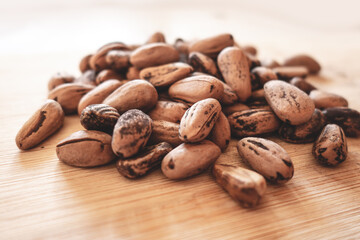 Raw cocoa beans