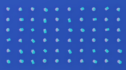 abstract light blue geometry grid, Cool indigo blue space grid. Dark blue backdrop.Hi-tech communication, 3d rendering