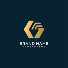 letter G logo with modern golden creative concept for company or person Premium Vector part 2