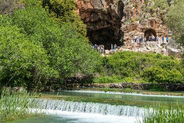 Baniyas ruins, ancient city in Israel at the foot of Mount Hermon, near main source of the Jordan river