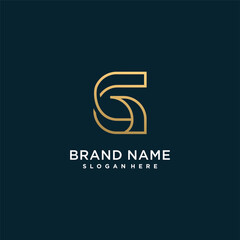 letter G logo with modern golden creative concept for company or person Premium Vector part 7
