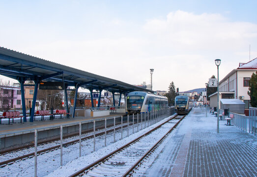 railway station in the city of Targu Mures - Romania 12.Feb.2021 It is a city in Transylvania