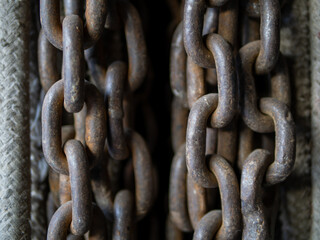 photo of old rusty chains
