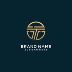 letter T logo with golden creative concept for company or person Premium Vector part 6