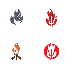 Fire flame vector illustration design template