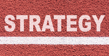 It says on the treadmill along the white line - STRATEGY