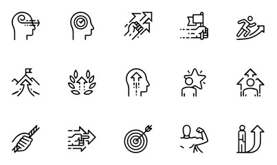 A set of icons about the extension and about the brain