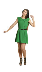 girl listening to music