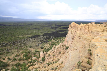 Sandstone Bluff overlook in El Malpais National Monument, New Mexico, USA