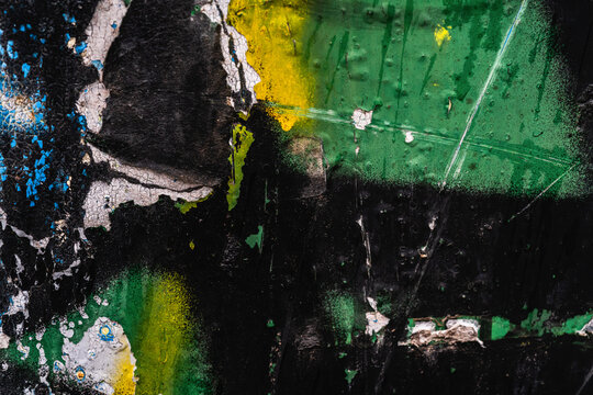 detail of a graffiti painted on a wall