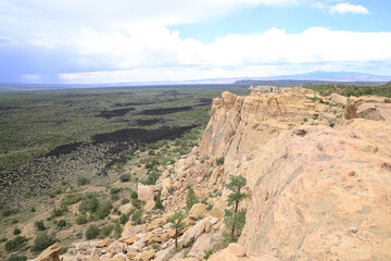 Sandstone Bluff overlook in El Malpais National Monument, New Mexico, USA