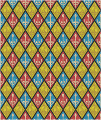 seamless graphic pattern of repeating geometric shapes in vector