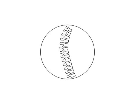 Human spine, anatomy, backbone icon. Vector illustration.