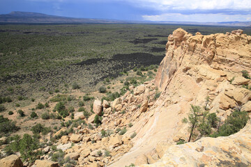 View from Sandstone Bluff in El Malpais National Monument, New Mexico, USA
