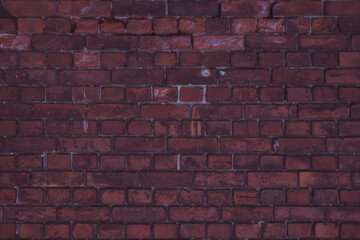 Wall of old red bricks