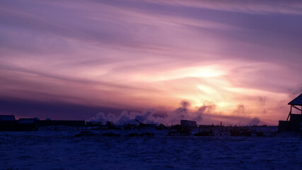 Fototapeta na wymiar Purple -30 Sunset 