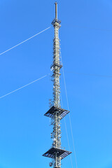 Amazing close up view of Three Rock TV transmitter antenna viewed from Fairy Castle (Two Rock...