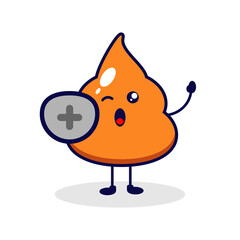 Poop protect cute character illustration