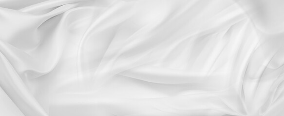 Obraz premium White silk fabric lines