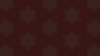 Brown abstract line art ornament on dark background