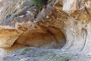 white high rock in the Crimea in summer