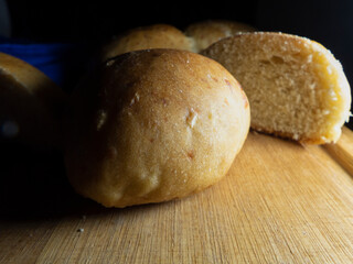 Homemade bread baking