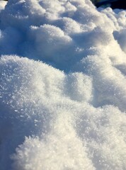 Gefrorener Schnee im Vorgarten 