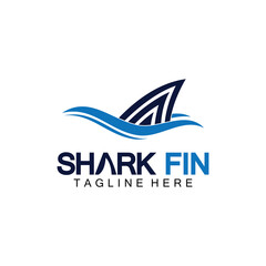 Shark fin logo vector illustration design template.Shark Logo Template-Vector illustration