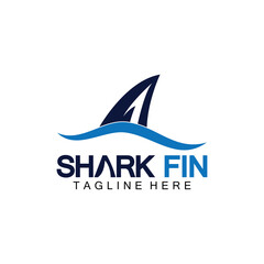 Shark fin logo vector illustration design template.Shark Logo Template-Vector illustration