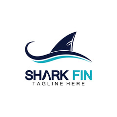 Shark fin logo vector illustration design template.Shark Logo Template-Vector illustration