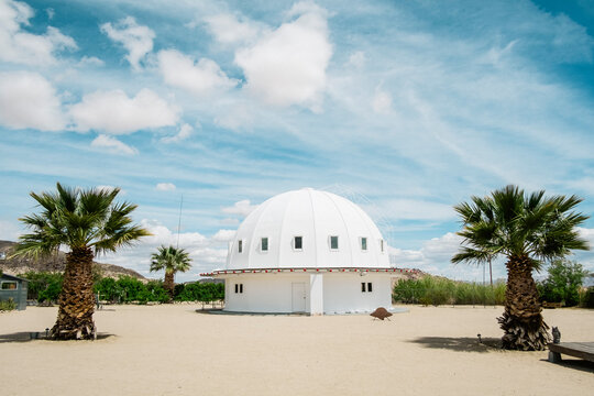 Outside view of Integratron dome in California