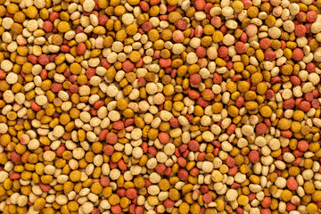 Cat food ration pattern texture background