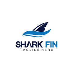 Shark fin logo vector illustration design template.Shark Logo Template-Vector illustration