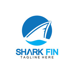 Shark fin logo vector illustration design template.Shark Logo Template-Vector illustration