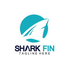 Shark fin logo vector illustration design template.Shark Logo Template-Vector illustration