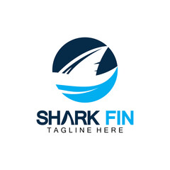 Shark fin logo vector illustration design template.Shark Logo Template-Vector illustration