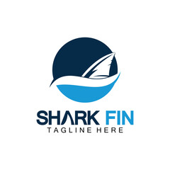 Shark fin logo vector illustration design template.Shark Logo Template-Vector illustration