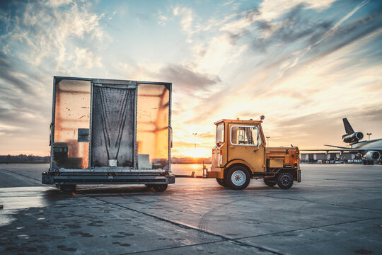 Sunrise Tug on tarmac at airport