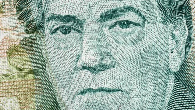 Heitor Villa-Lobos (1887 &ndash; 1959) on Brazil 500 Cruzados (1988) banknote rotating, famous Brazilian composer