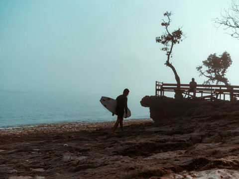 Surfer at the beach