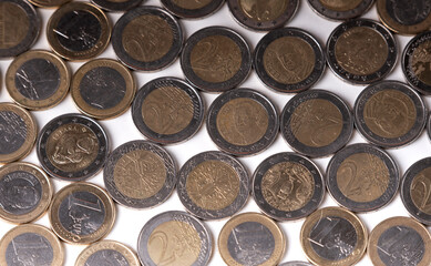 texture of european community coins