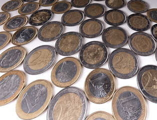 texture of european community coins